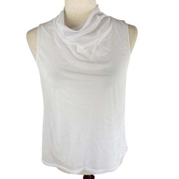 HALOGEN COWL‎ NECK SLEEVELESS PULLOVER BLOUSE IN IVORY NWT WOMEN'S SIZE SMALL - Picture 2 of 12
